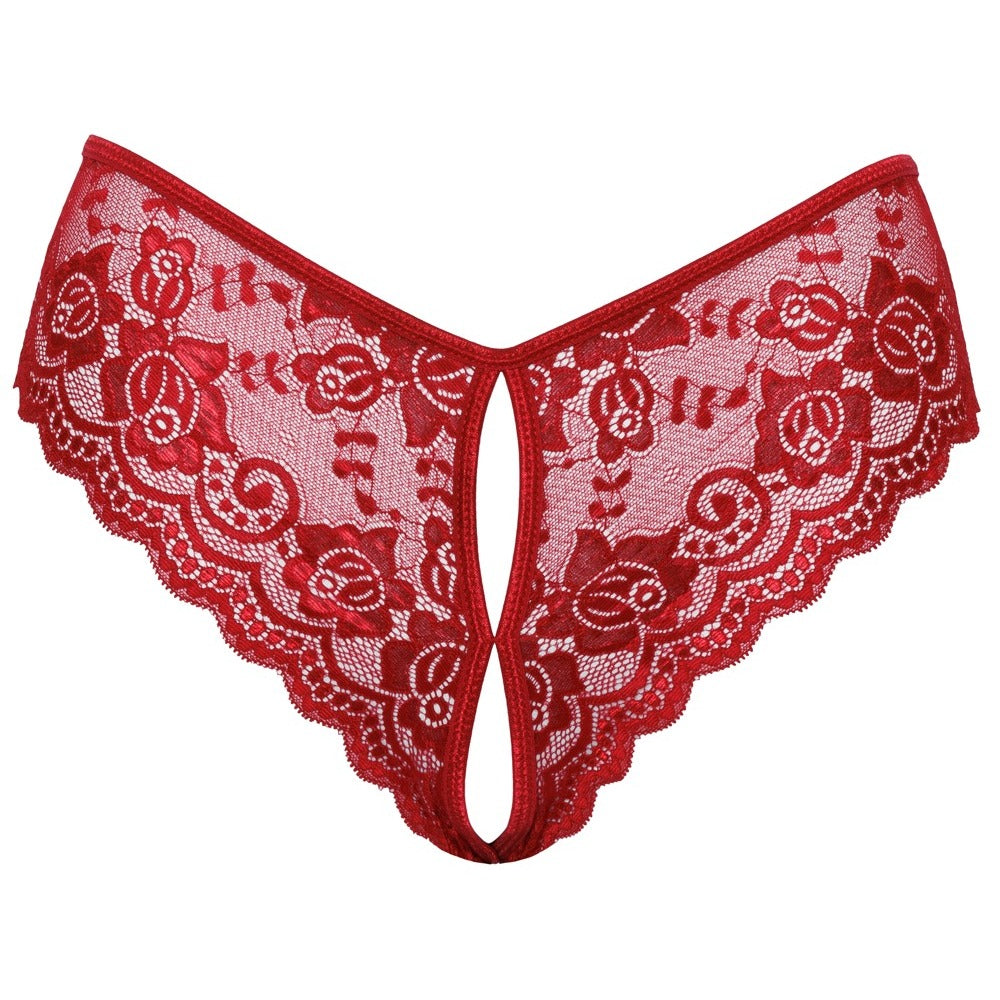 Cottelli Crotchless Panty Red