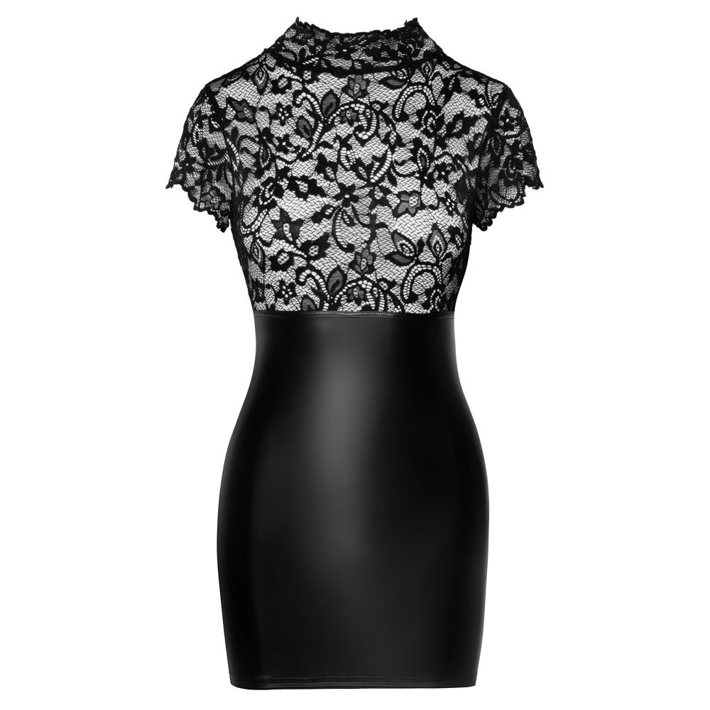 Noir Lace Mini Dress